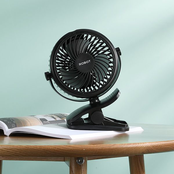 ROBOT Mini Hand Fan RT-BF10C Clip Fan Portable 2000mAh Kipas Angin Meja Mini USB Rechargeable Putar 720° 3 Kecepatan Silent Fan Kipas Jepit Desktop Cooling Fan Bisa Dibersihkan untuk Rumah Kantor Belajar Outdoor Garansi Resmi 1 Tahun - Gambar 5