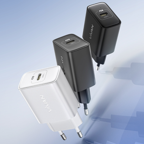 VIVAN Power C30S Charger 30W USB C PD Super Fast Charging Set Adaptor Kepala Charger Include Kabel Type C to Type C 3A Original QC3.0 Power Delivery 8 Safety Protection Mini Charger Garansi Resmi 12 Bulan Putih - Gambar 3