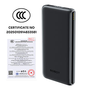 ROBOT RT180S Power Bank 10000mAh Slim Dual Input Type C Micro USB Triple Output 2 USB A USB C Fast Charging 12W Portable Charger Powerbank Original untuk Android iPhone Garansi Resmi Warna Hitam - Gambar 6