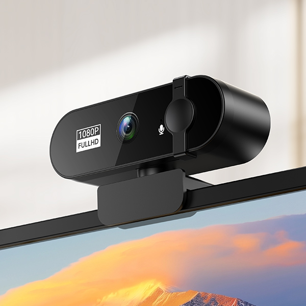 GAMEN PC Web Camera GWC100 Webcam 1080P Full HD USB Built-in Microphone Privacy Cover Plug & Play Rotasi 360° Webcam Laptop Komputer untuk Video Call Meeting Online Live Streaming Kelas Online Tripod Compatible - Gambar 2