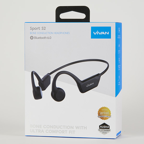 VIVAN OWS Open Ear Bone Conduction Headphones Sport S2 Black Bluetooth 6.0 Wireless Earphone Dual Microphone ENC Low Latency 45ms IPX5 Tahan Air 8 Jam Playtime Powerful Bass Headset Olahraga Open-Ear - Gambar 6