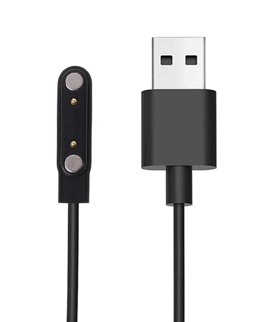 ROBOT Smartwatch Charger Magnetic 2 Pin 4.0mm R2P 4.0 Kabel Charger Jam Tangan Pintar Panjang 60CM Kabel Pengisi Daya Smartwatch Magnetic Charging Cable 2Pin Pengganti Kuat Praktis untuk Smartwatch Connector 4.0mm - Gambar 2