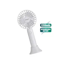 ROBOT RT-BF19 Kipas Portable Mini Fan 6800 RPM Rechargeable Genggam 3 Kecepatan Baterai 1200mAh USB Type-C Kipas Tangan Mini dengan Angin Kencang Tahan Lama Desain Ringkas untuk Rumah Kantor Traveling - Gambar 3