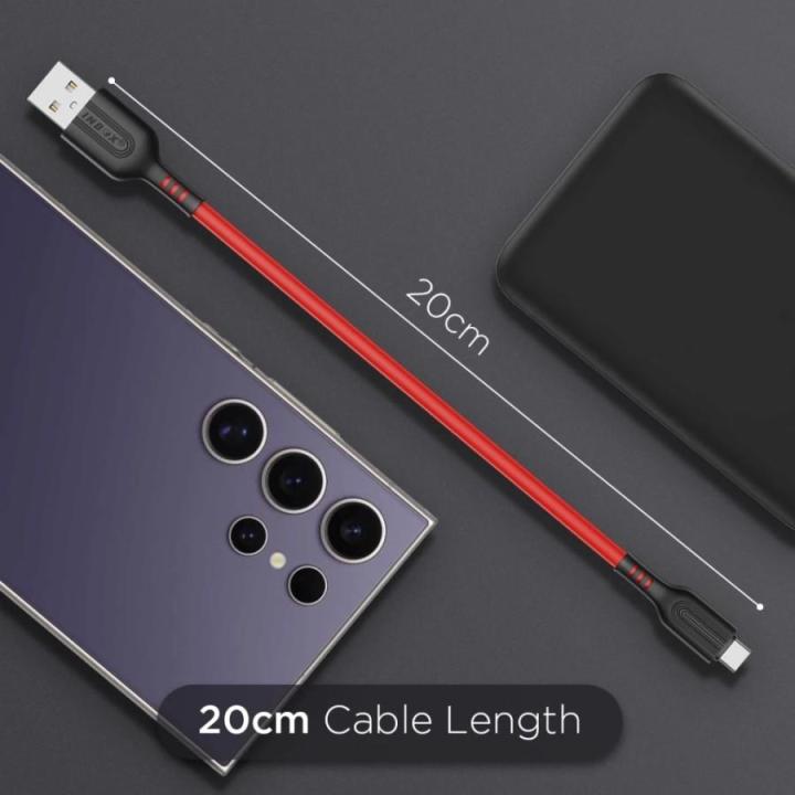 INBOX CP-01 Kabel Data USB A to Type C 20cm Fast Charging 3A Original Short Cable Liquid Silicone TPE Transfer Data 480Mbps untuk Power Bank Charger Smartphone Tablet Perangkat USB Type C - Gambar 4