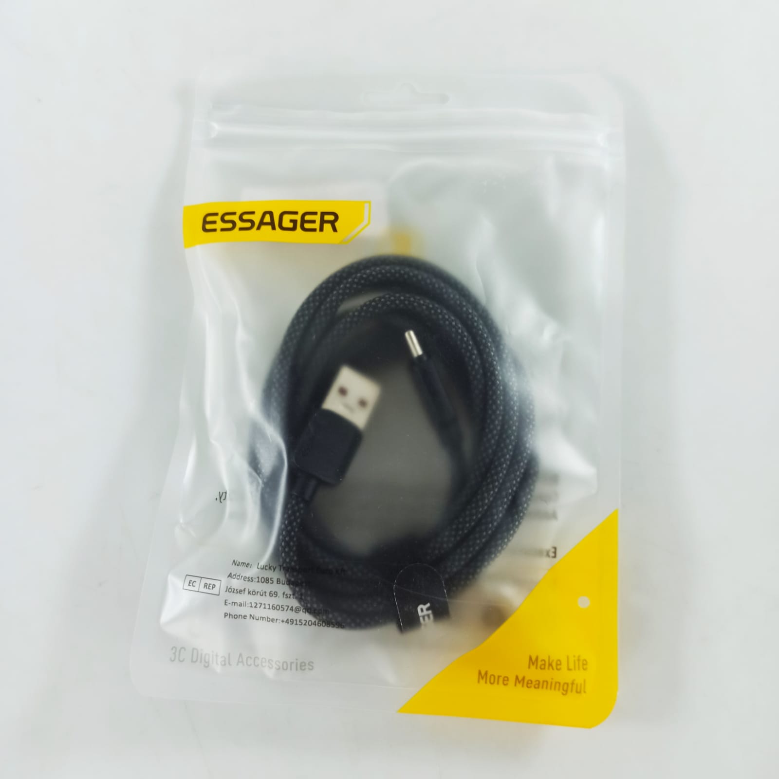 ESSAGER Kabel Data USB A to USB Type C Fast Charging 100W 7A ES-X46 Transfer Data 480Mbps Material TPE Anti Kusut Kepala Pipih Ergonomis Kabel Charger USB C untuk Smartphone Tablet Laptop Power Bank Perangkat USB Type C Original 2 Meter Black - Gambar 7