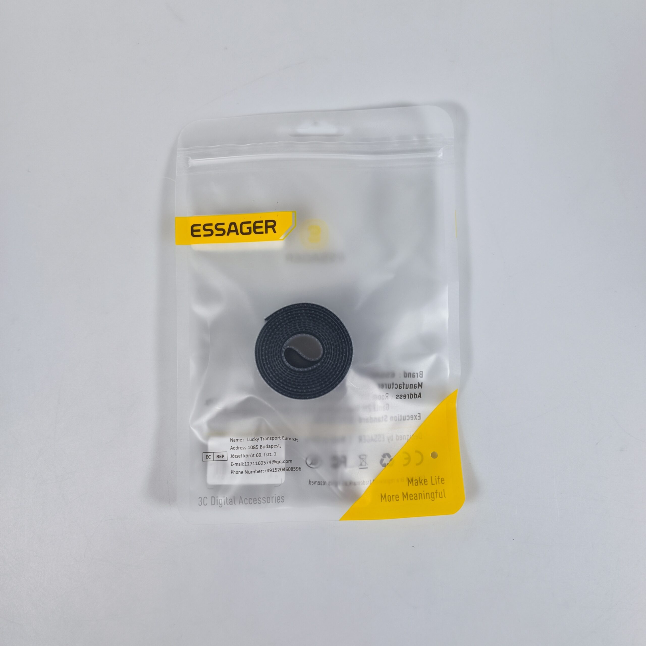 ESSAGER Pengikat Kabel Velcro Strap Organizer Wire Winder Tearable 1M EXD-LX01 Reusable Cable Management Nilon Velcro Adjustable Cuttable Pengikat Kabel Charger Komputer Peralatan Elektronik Panjang 1 Meter Lebar 15mm Black Original - Gambar 9