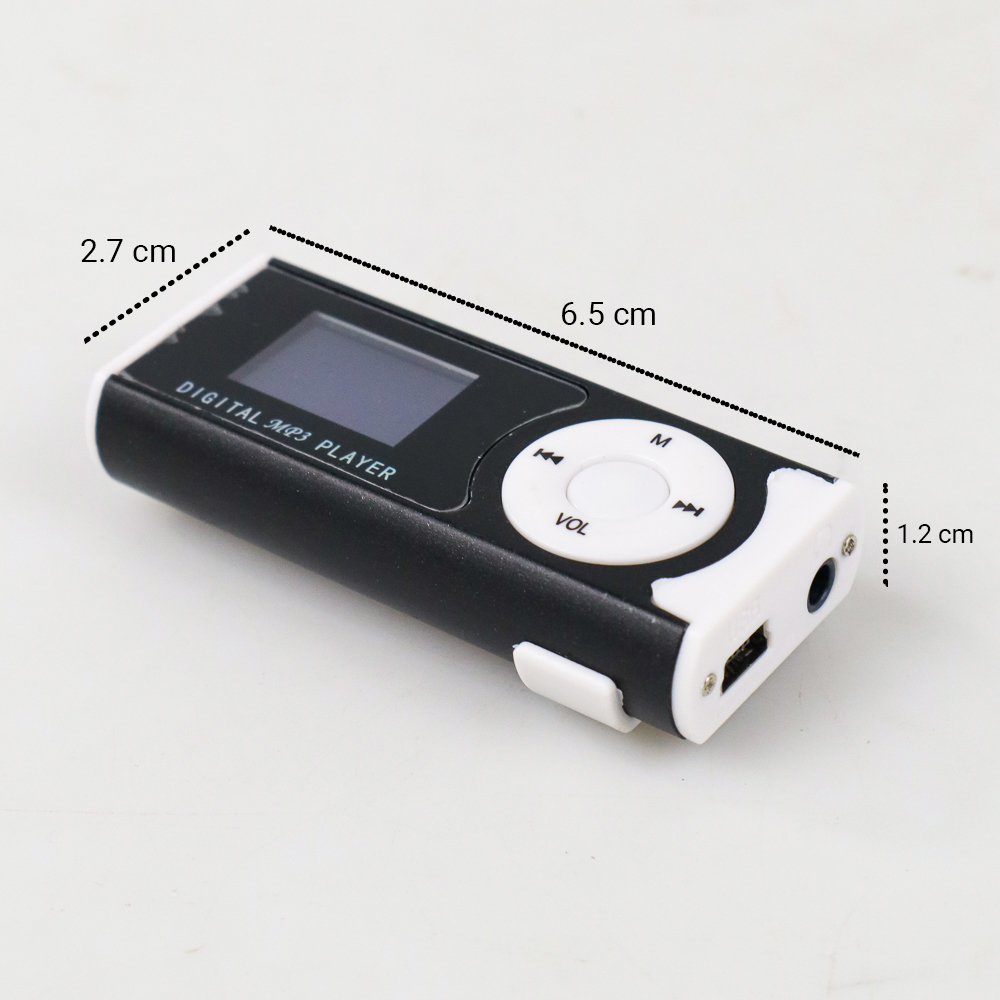 Pemutar Musik Portable MP3 Player 16GB SD Card LCD with Flashlight GC8945 Mini Music Player TF Card AUX 3.5mm Layar LCD Lampu LED Klip Portable Mini USB Mendukung SD Card Hingga 16GB Warna Black - Gambar 9