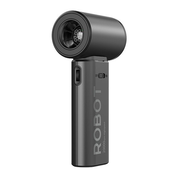 ROBOT RT-HF03 Kipas Angin Mini Portable Highspeed 20.000RPM 100 Level Kecepatan Display Remaining Time Baterai 3600mAh dengan Tali Gantung Kipas Handheld Portable untuk Penggunaan Lebih Lama - Gambar 6