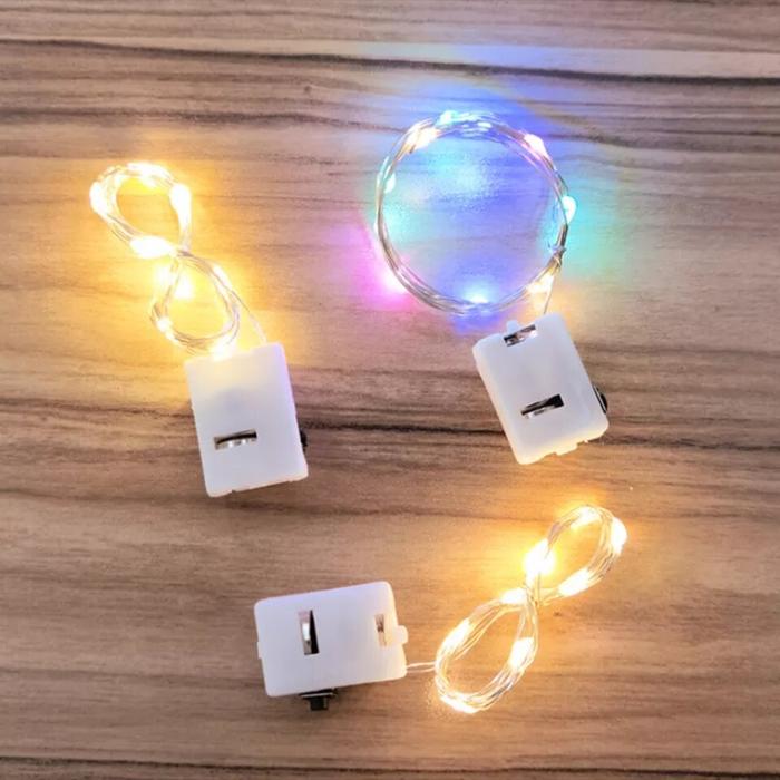 Lampu Tumblr LED Rainbow RGB 1 Meter 10 LED Lampu Hias Kawat Fleksibel Multi Mode dengan Baterai Gratis untuk Dekorasi Kamar Pohon Natal Pesta Pernikahan Cafe Teras Rumah Indoor Outdoor Layangan Hias Estetik - Gambar 9