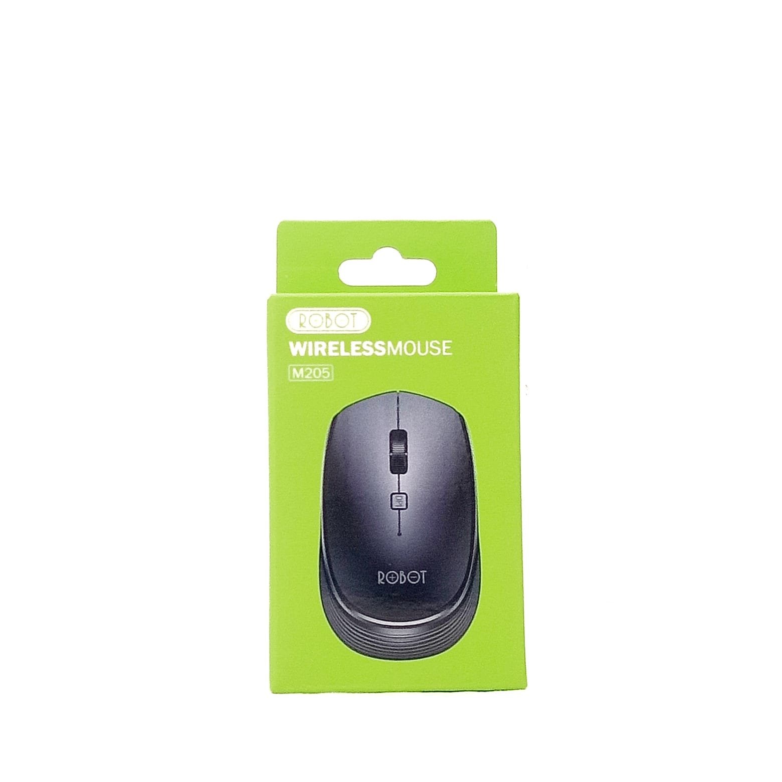 Robot M205 Wireless Mouse Optical 1600 DPI Ergonomis Portable Jangkauan Hingga 10 Meter Plug and Play Power Switch ON OFF untuk Laptop PC Komputer 4 Tombol Baterai AA Ringkas Nyaman Digunakan Warna Hitam - Gambar 8