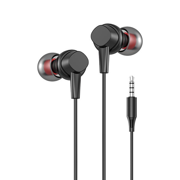ROBOT RE20E Headset Kabel Semi In-Ear Earphone Wired dengan Driver Dinamis 10mm Super Bass Mikrofon Built-in Tombol Kontrol Volume dan Panggilan Jack 3.5mm Gold-Plated Kabel TPE High Elastic untuk Smartphone Tablet Laptop Komputer Warna Hitam - Gambar 2