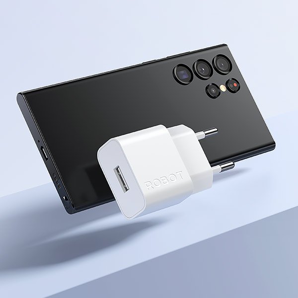 ROBOT RT-K10S Adaptor Charger USB 5V 1.2A Kepala Charger Adapter Portable Single Output USB-A untuk Ponsel dan Tablet Input 100-240V 50-60Hz Multi Proteksi Garansi Resmi 1 Tahun Ringkas dan Mudah Dibawa Warna Putih - Gambar 4
