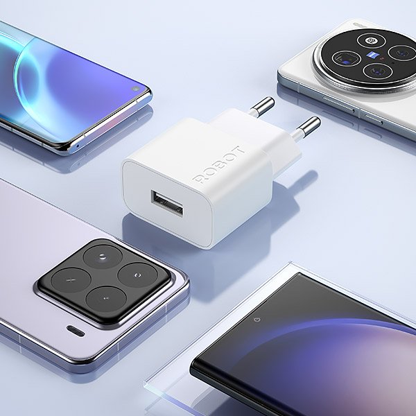 ROBOT RT-K10S Adaptor Charger USB 5V 1.2A Kepala Charger Adapter Portable Single Output USB-A untuk Ponsel dan Tablet Input 100-240V 50-60Hz Multi Proteksi Garansi Resmi 1 Tahun Ringkas dan Mudah Dibawa Warna Putih - Gambar 3