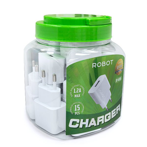 ROBOT RT-K10S Adaptor Charger USB 5V 1.2A Kepala Charger Adapter Portable Single Output USB-A untuk Ponsel dan Tablet Input 100-240V 50-60Hz Multi Proteksi Garansi Resmi 1 Tahun Ringkas dan Mudah Dibawa Warna Putih - Gambar 6