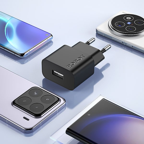 ROBOT RT-K10S Adaptor Charger USB 5V 1.2A Kepala Charger Adapter Portable Single Output USB-A untuk Ponsel dan Tablet Input 100-240V 50-60Hz Multi Proteksi Garansi Resmi 1 Tahun Ringkas dan Mudah Dibawa Warna Hitam - Gambar 4