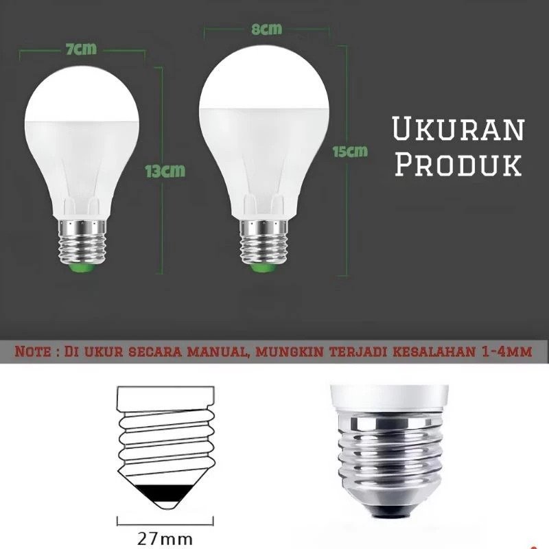 Mitsuyama MS-9809R Lampu LED Radiance 9W Sensor Cahaya UV Ultraviolet Otomatis Nyala Saat Malam dan Mati Saat Pagi Fitting E27 875lm 6000-6500K Samsung LED Eye Comfort AC 135-265V untuk Rumah Kantor Toko Gudang - Gambar 4