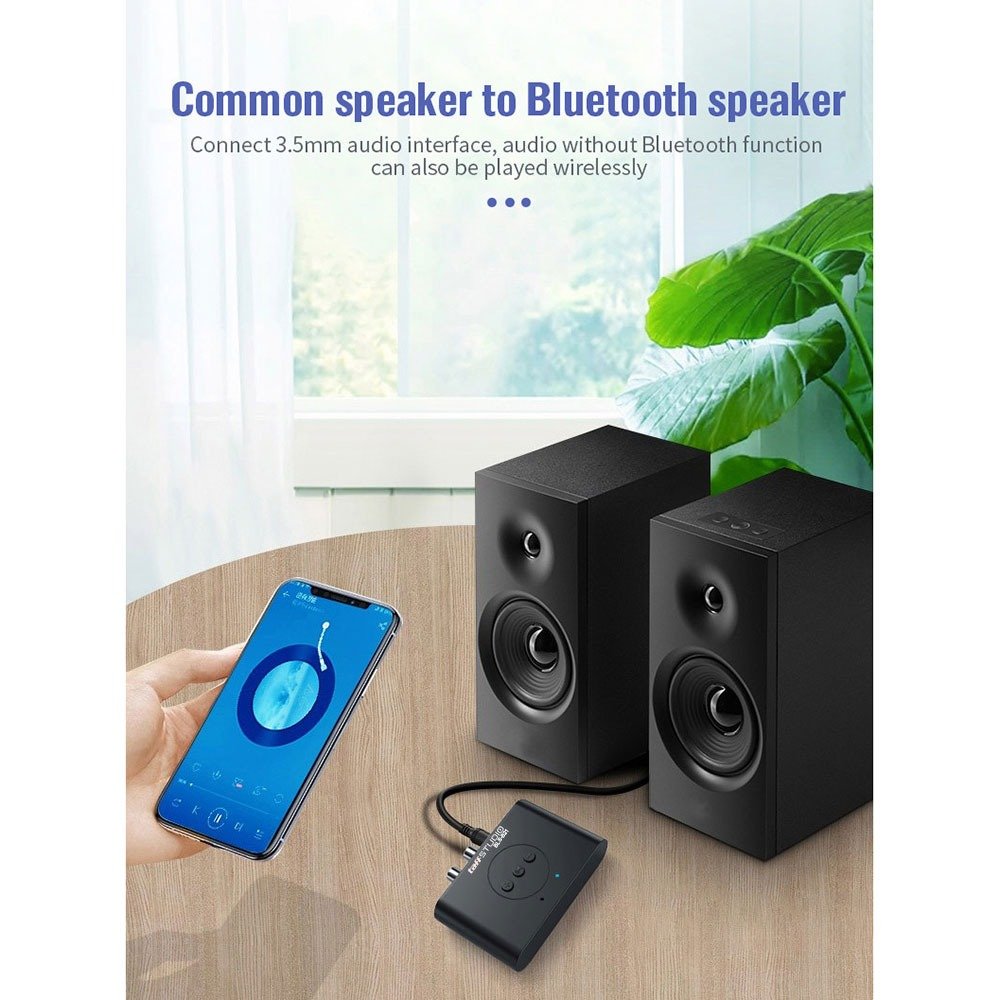 TaffSTUDIO BLS-B21 Bluetooth 5.3 Audio Receiver Adapter NFC 3.5mm AUX RCA USB Type A Type C Wireless Audio 10M untuk Speaker dan Head Unit Mobil dengan A2DP AVRCP Plug and Play serta Dukungan Flashdisk FAT32 - Gambar 8