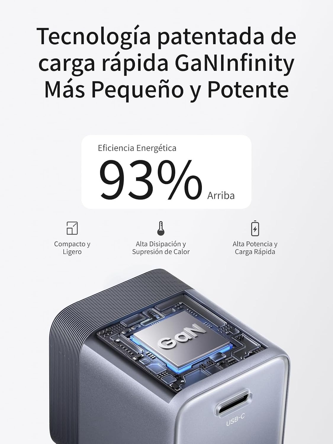 UGREEN 95692B Nexode Air Charger GaN 45W USB C Fast Charging PD PPS QC4+ Single Port Adaptor Adapter Type C Pengisian Cepat untuk Smartphone Tablet Laptop USB-C Gray Charger GaN Ringkas Teknologi Gallium Nitride - Gambar 4