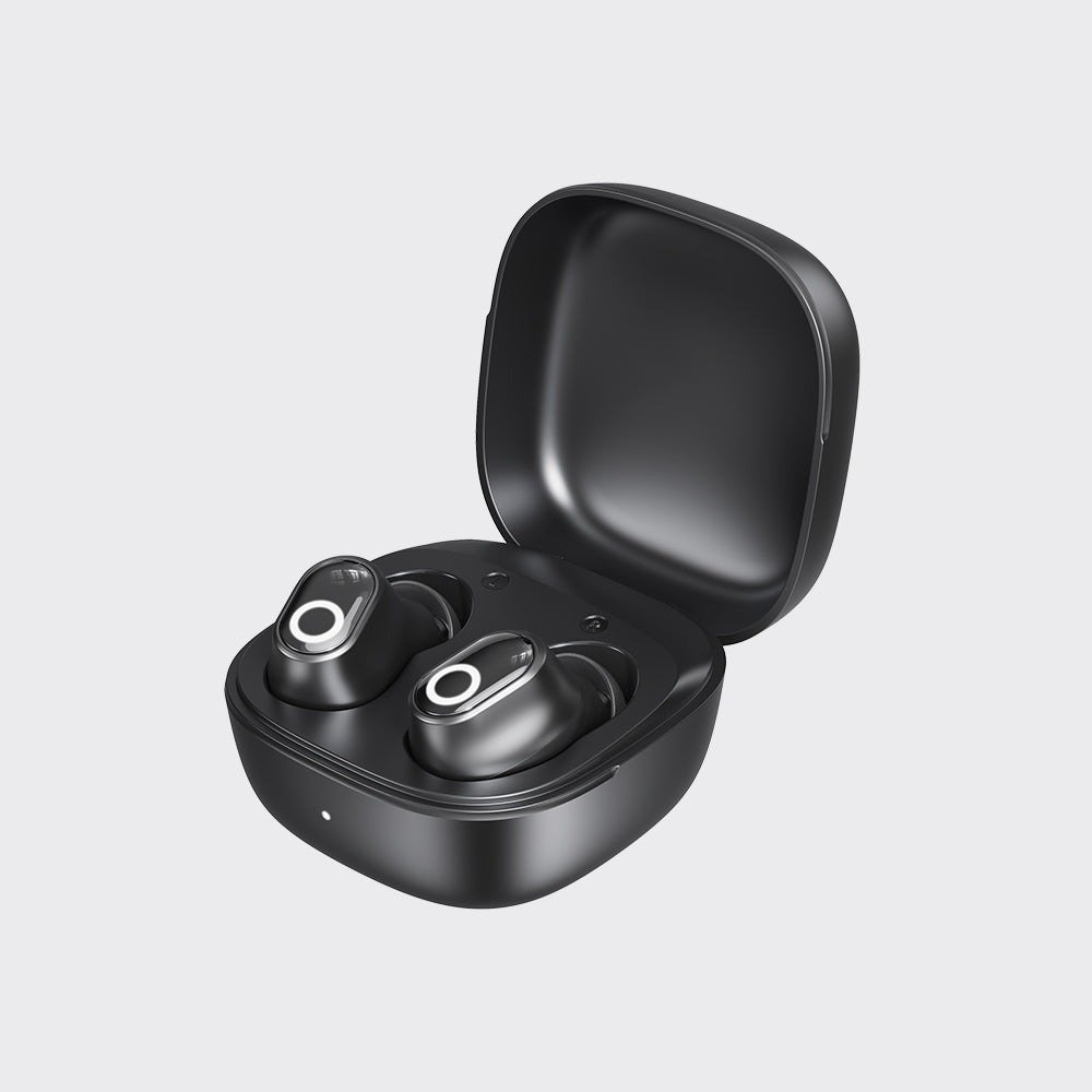 KiiP BD1S Bean Series Mini Earbuds TWS True Wireless Bluetooth 6.0 Low Latency 58ms Earphone In Ear Ultra Ringan 3.3g Punchy Bass IPX4 Tahan Keringat dan Percikan Air Type C 8 Jam untuk Musik Gaming Video dan Aktivitas Sehari-hari Warna Hitam - Gambar 3