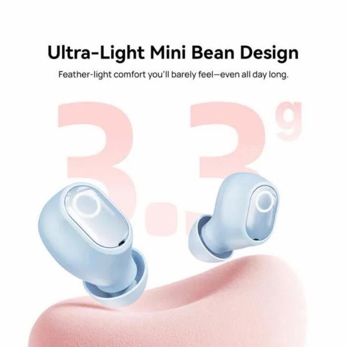 KiiP BD1S Bean Series Mini Earbuds TWS True Wireless Bluetooth 6.0 Low Latency 58ms Earphone In Ear Ultra Ringan 3.3g Punchy Bass IPX4 Tahan Keringat dan Percikan Air Type C 8 Jam untuk Musik Gaming Video dan Aktivitas Sehari-hari Warna Hitam - Gambar 7