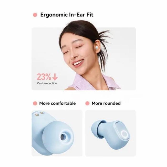 KiiP BD1S Bean Series Mini Earbuds TWS True Wireless Bluetooth 6.0 Low Latency 58ms Earphone In Ear Ultra Ringan 3.3g Punchy Bass IPX4 Tahan Keringat dan Percikan Air Type C 8 Jam untuk Musik Gaming Video dan Aktivitas Sehari-hari Warna Hitam - Gambar 6