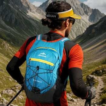 XINGUANHUA Tas Gunung Ransel Lipat Travel Backpack Waterproof 17L - XA94WD Tas Ransel Gunung Kecil Lipat Parasut Backpack Travel Hiking Camping Outdoor Waterproof 17L Tas Backpacker Pria Wanita Anak Tas Lipat Traveling Tas Sepeda Lari Olahraga - Gambar 3