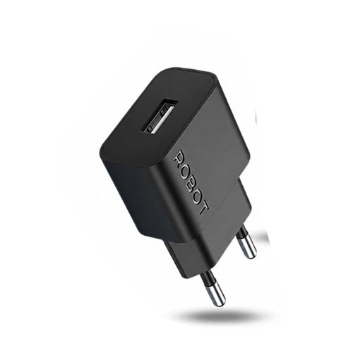 ROBOT RT-K10S Adaptor Charger USB 5V 1.2A Kepala Charger Adapter Portable Single Output USB-A untuk Ponsel dan Tablet Input 100-240V 50-60Hz Multi Proteksi Garansi Resmi 1 Tahun Ringkas dan Mudah Dibawa Warna Hitam - Gambar 2