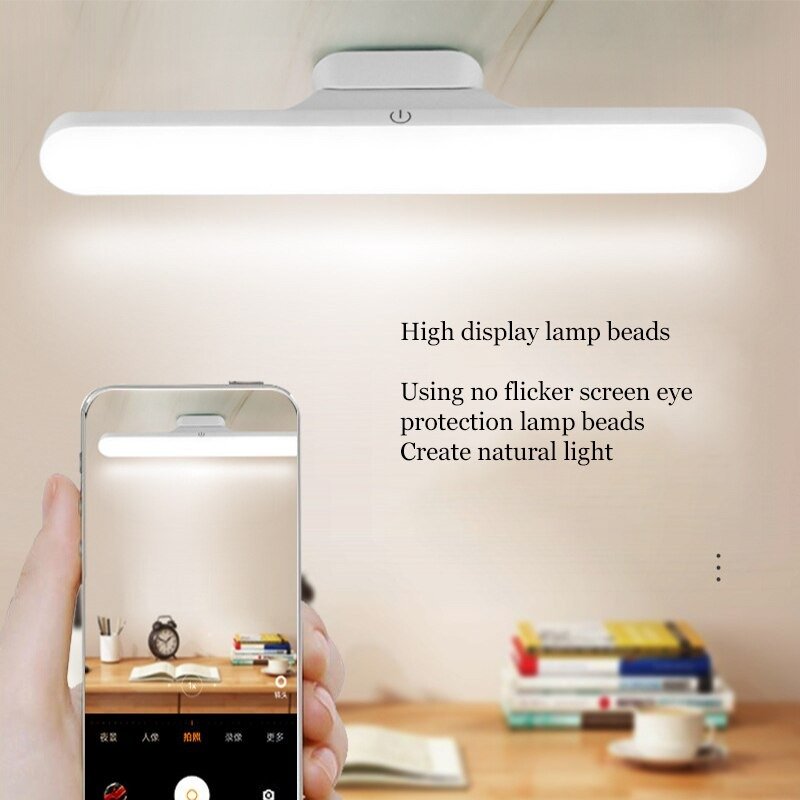 TaffLED SK-CT30C Lampu Tempel Magnetik USB Rechargeable 1200mAh 3W 28 LED Lampu Belajar 3 Warna Cool White Warm White Natural White dengan Holder Magnet Portable untuk Makeup Membaca dan Penerangan Malam - Gambar 6
