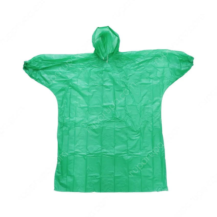 Ponco Jas Hujan Kresek Darurat Sekali Pakai Tebal Ringan Praktis Anti Air Raincoat untuk Motor Ojek Online Traveling Camping Outdoor Ukuran 60 x 80 x 140 cm Mudah Dilipat dan Disimpan di Tas atau Jok Motor untuk Persiapan Saat Hujan - Gambar 2