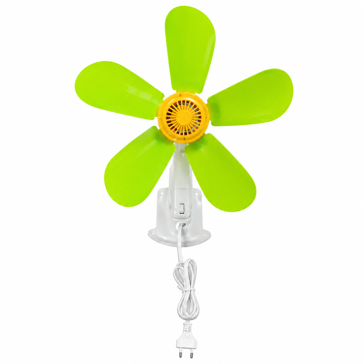 GSE 490 Kipas Angin Jepit 25W Baling-Baling Hijau Daun Clip Fan Wall Fan Kipas Angin Meja dan Dinding 220V dengan Gagang Fleksibel yang Dapat Ditekuk Motor Dua Arah dan Desain Praktis untuk Rumah Kamar Tidur serta Tempat Usaha - Gambar 2