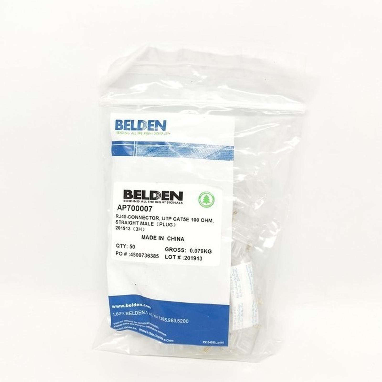 BELDEN AP700007 Connector RJ45 CAT 5e 50 PCS Original Resmi Konektor Ethernet LAN Jaringan Komputer untuk Kabel UTP sebagai Penghubung Kabel pada Instalasi Rumah Kantor dan Kebutuhan Networking Konektor Kabel Jaringan - Gambar 4