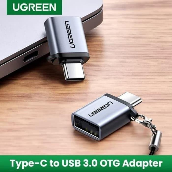 UGREEN 50283 Adapter OTG USB-C Type C ke USB-A Female 3.0 High Speed 5Gbps Material Zinc Alloy Warna Space Gray untuk Transfer Data dan Menghubungkan Flashdisk Mouse Keyboard USB Hub HDD serta Card Reader ke HP Tablet dan Laptop Type-C Plug and Play - Gambar 7