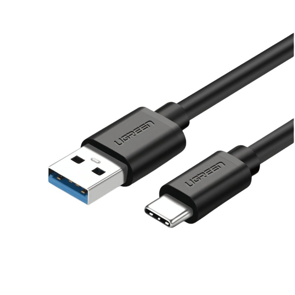 UGREEN 20882 US184 Kabel USB 3.0 ke Type C 1 Meter 3A Fast Charging Quick Charge Transfer Data 5Gbps dengan Material PVC Premium Hitam untuk Pengisian Daya dan Sinkronisasi Data Perangkat USB Type C yang Kompatibel - Gambar 8