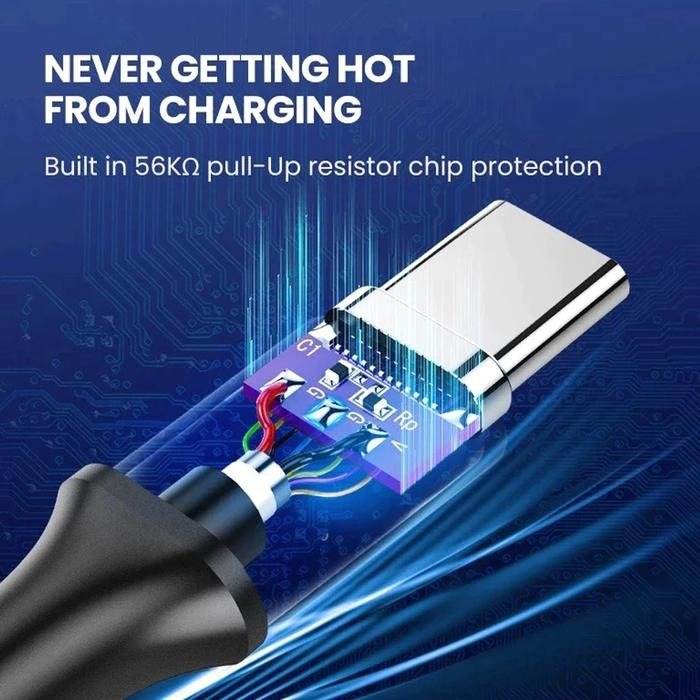 UGREEN 20882 US184 Kabel USB 3.0 ke Type C 1 Meter 3A Fast Charging Quick Charge Transfer Data 5Gbps dengan Material PVC Premium Hitam untuk Pengisian Daya dan Sinkronisasi Data Perangkat USB Type C yang Kompatibel - Gambar 6