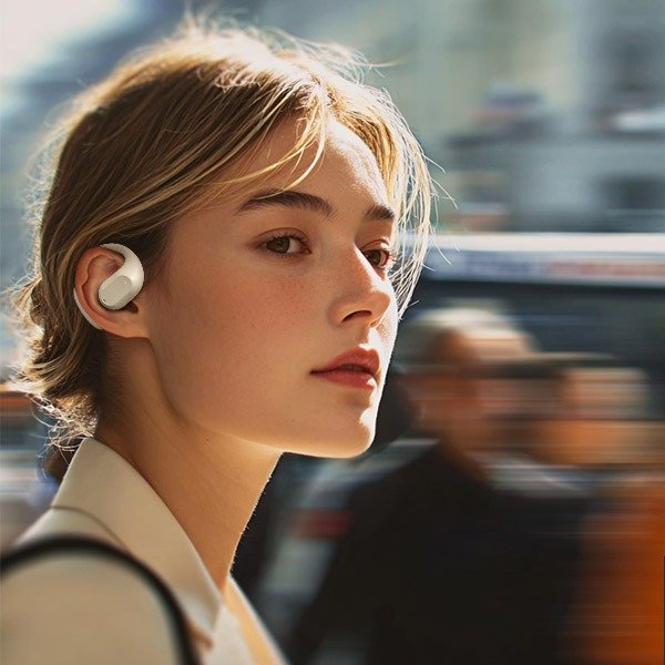 ROBOT Comfo M2 Earphone Bluetooth 6.0 Wireless TWS Sport ENC HD Call dengan Driver Dynamic 12mm Charging Case USB Type C Playtime 8 Jam Total 40 Jam dan Jangkauan Koneksi hingga 10 Meter untuk Musik serta Panggilan Telepon Warna Hitam - Gambar 4