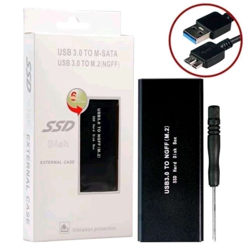 SSD External Case M.2 NGFF SATA USB 3.0 Aluminium Enclosure untuk SSD M.2 ukuran 2230 2242 2260 2280 Adapter Penyimpanan Eksternal Plug and Play Tanpa Driver dengan Koneksi USB untuk Transfer Data ke Komputer - Gambar 2
