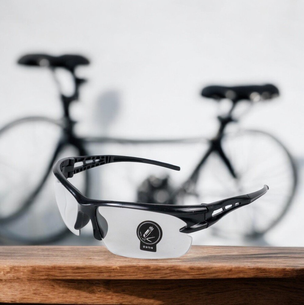 TaffSPORT HAOGHIMENG Kacamata Sepeda 3015 Lensa Mercury Cycling Sport Kacamata Olahraga Outdoor dengan Frame Plastik Ringan dan Kokoh Desain Sporty Futuristik untuk Bersepeda Berkendara Lari dan Aktivitas Outdoor - Gambar 3
