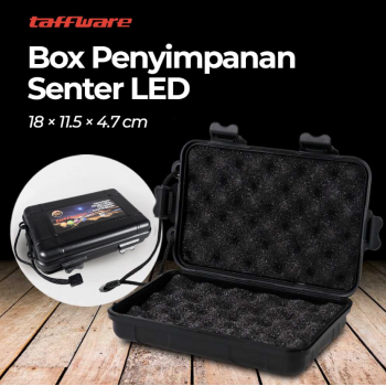 Taffware FN10 Box Penyimpanan Senter LED Plastik dengan Busa Pelindung Ukuran 18 x 11.5 x 4.7 cm dan 4 Pengunci Kotak Organizer Portable untuk Senter Mini Aksesori Elektronik Perkakas Kecil dan Perlengkapan Harian - Gambar 2